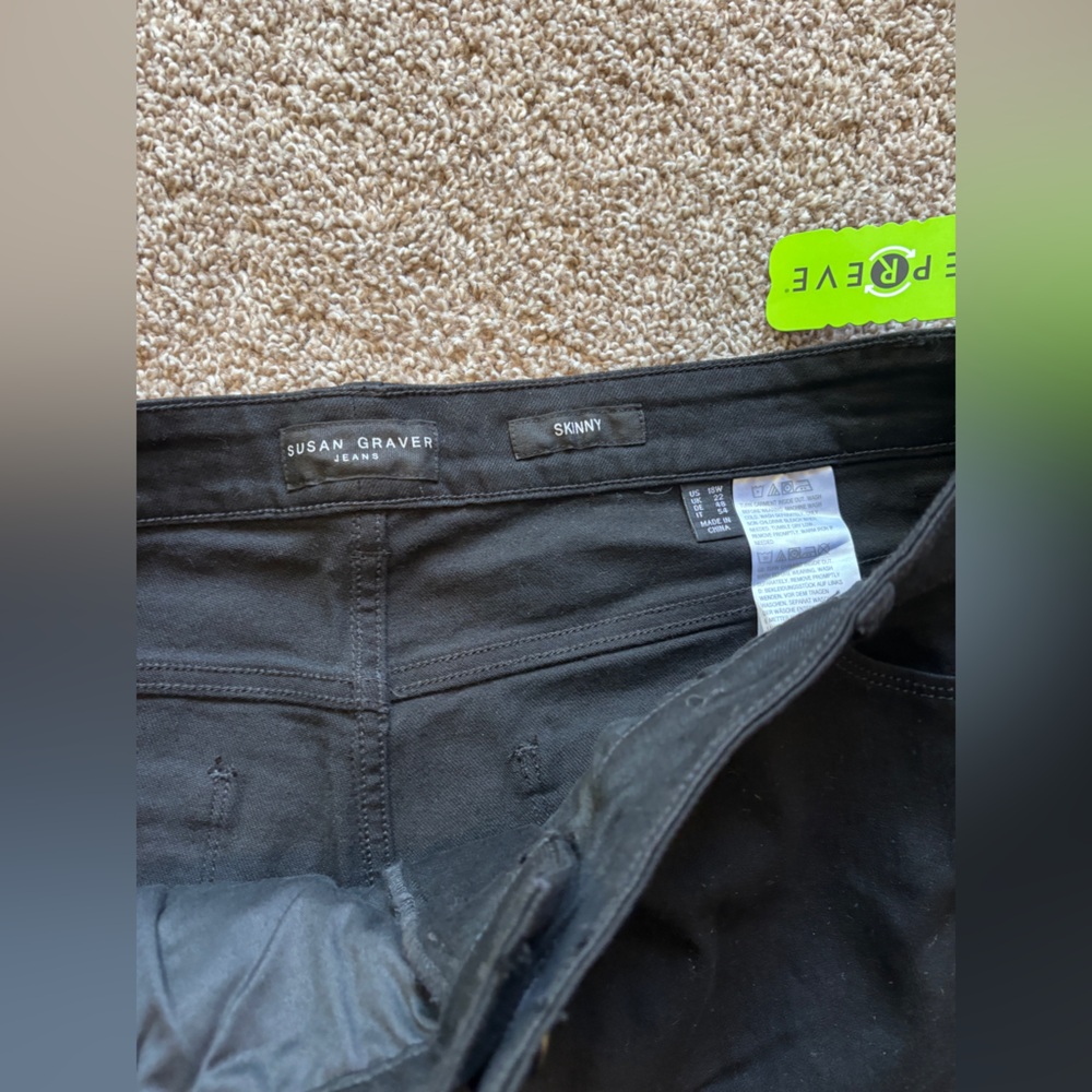 Susan Graver Black Jeans - Picture 5 of 7
